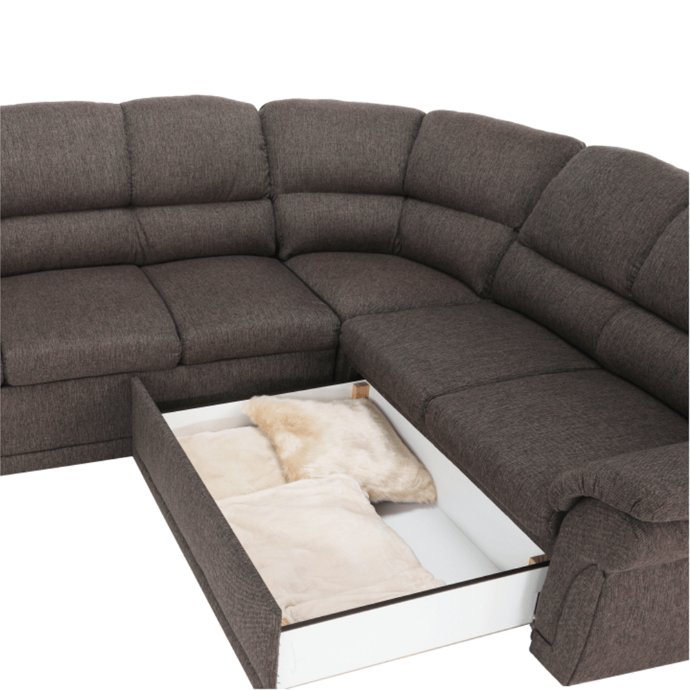 Sedacia súprava, hnedá, pravá, AMELIA – Obrázok 10