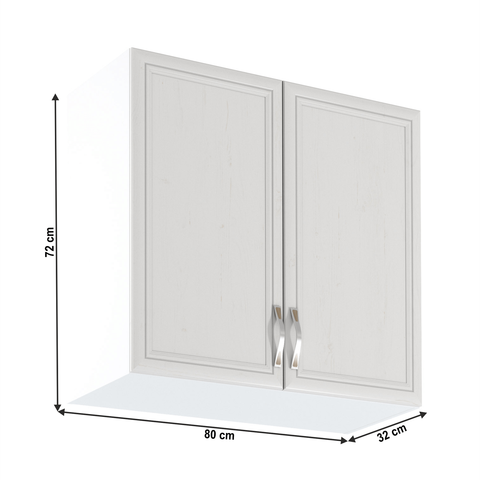 Horná skrinka G80, biela/sosna Andersen, SICILIA – Obrázok 2