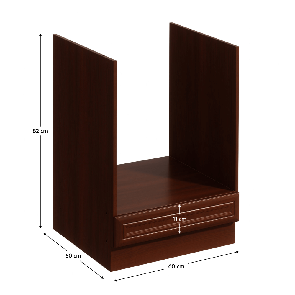 Dolná skrinka na vstavané spotrebiče D60ZK, orech Milano, SICILIA – Obrázok 2