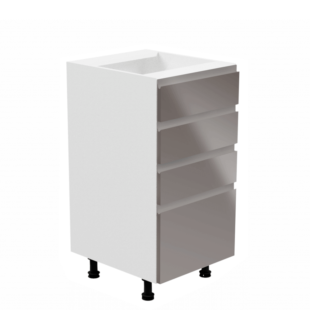 Spodná skrinka, biela/sivá extra vysoký lesk, AURORA D40S4