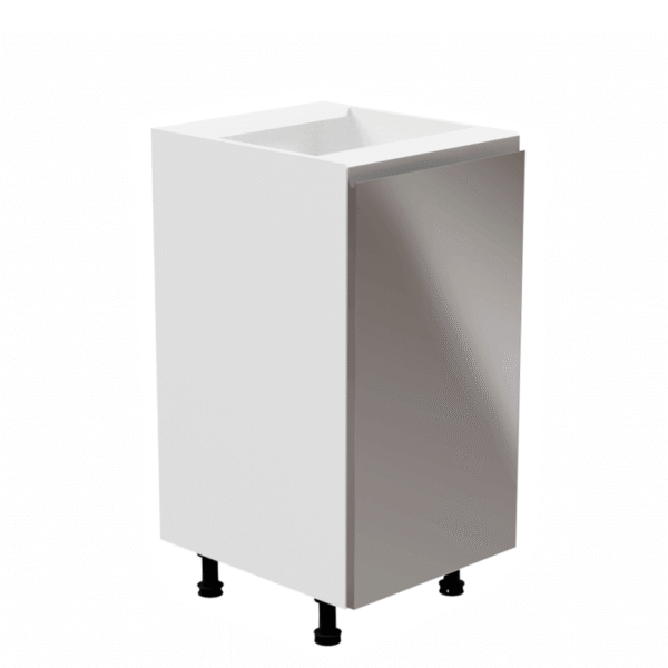 Spodná skrinka, biela/sivá extra vysoký lesk, pravá, AURORA D40