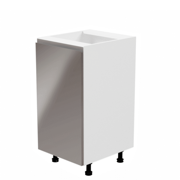 Spodná skrinka, biela/sivá extra vysoký lesk, ľavá, AURORA D40