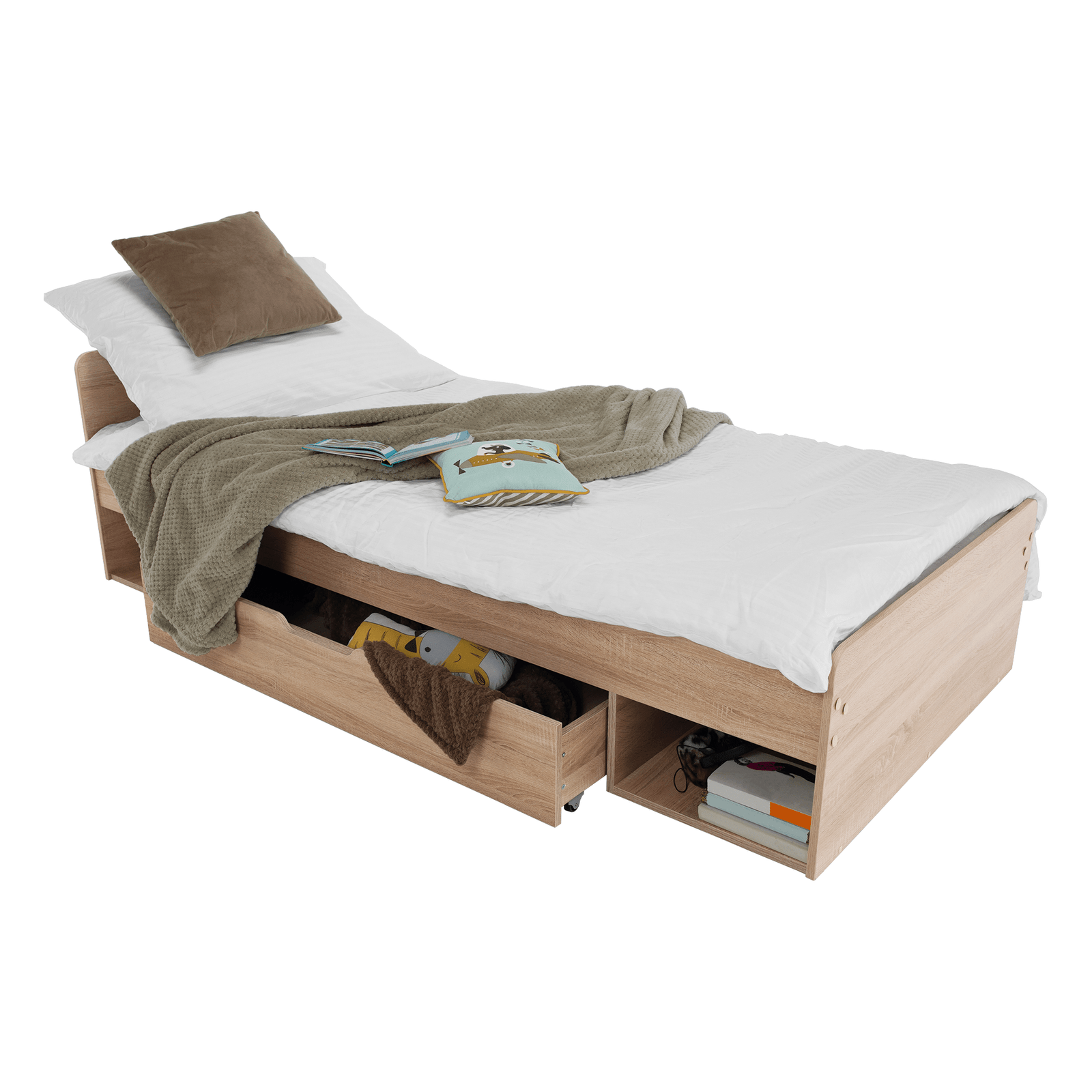 Posteľ 1S/90, dub sonoma, TEYO – Obrázok 10