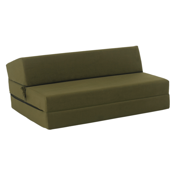 Skladací matrac/kreslo, 2v1, olivová, VEDIS