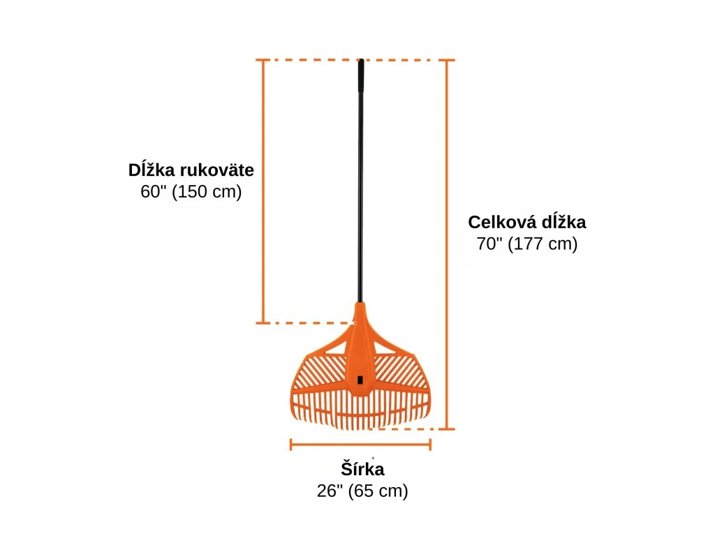 TRUPER - Hrable EP-26X: Na lístie, plastové, šírka 65cm – Obrázok 2