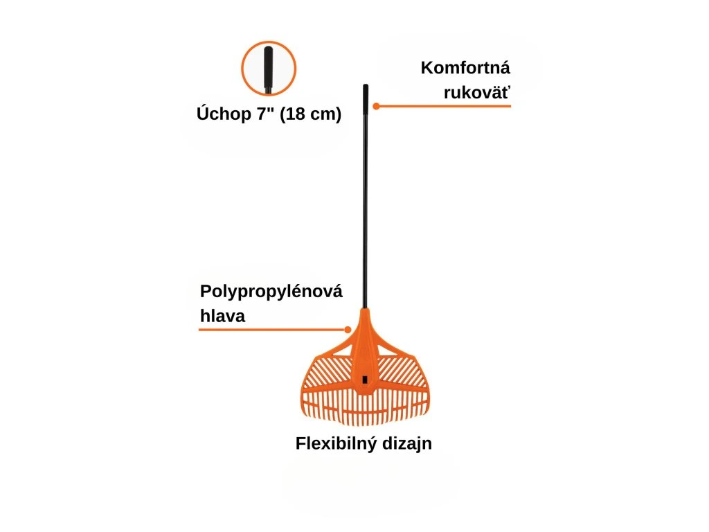 TRUPER - Hrable EP-26X: Na lístie, plastové, šírka 65cm – Obrázok 3