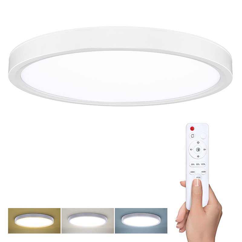 Solight LED stropné svietidlo s diaľkovým ovládačom Estela White, 36W, 2700lm, 30cm, zmena chromatickosti, stmievateľná