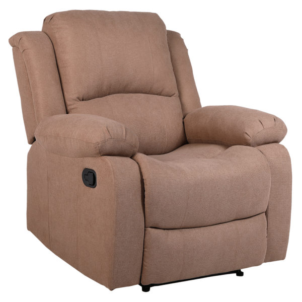 Relaxačné polohovacie kreslo, hnedá látka, ASKOY NEW