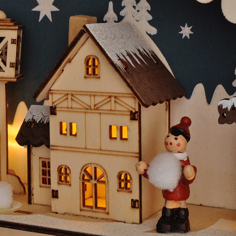 Solight LED adventný kalendár - horská chata, 10x LED, 50x40cm, 2x AA – Obrázok 7